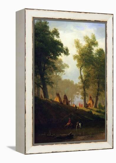 Wolf River, Kansas-Albert Bierstadt-Framed Stretched Canvas