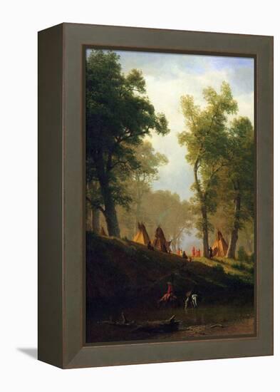 Wolf River, Kansas-Albert Bierstadt-Framed Stretched Canvas