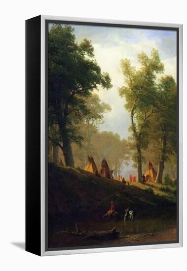 Wolf River, Kansas-Albert Bierstadt-Framed Stretched Canvas