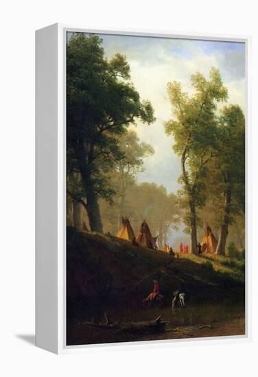 Wolf River, Kansas-Albert Bierstadt-Framed Stretched Canvas