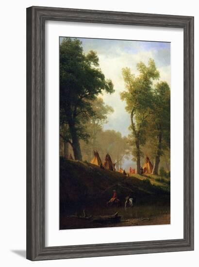 Wolf River, Kansas-Albert Bierstadt-Framed Art Print