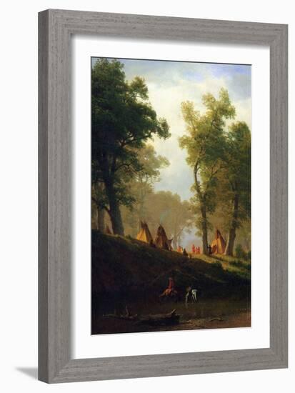 Wolf River, Kansas-Albert Bierstadt-Framed Art Print