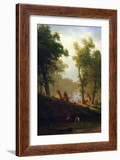 Wolf River, Kansas-Albert Bierstadt-Framed Art Print