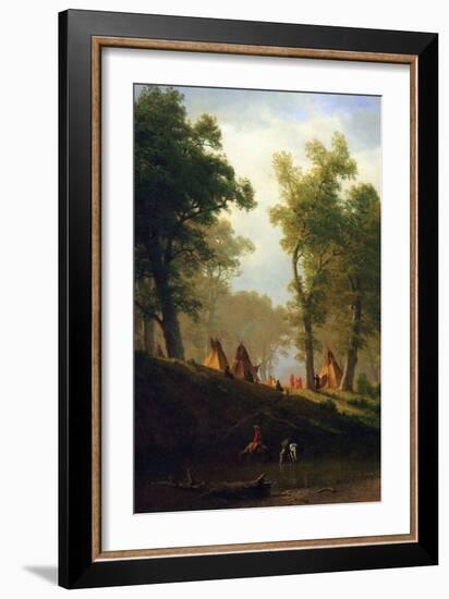 Wolf River, Kansas-Albert Bierstadt-Framed Art Print