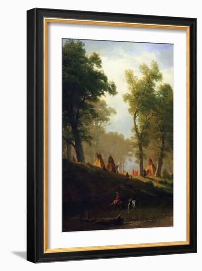 Wolf River, Kansas-Albert Bierstadt-Framed Art Print