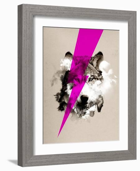 Wolf Rocks-Robert Farkas-Framed Art Print