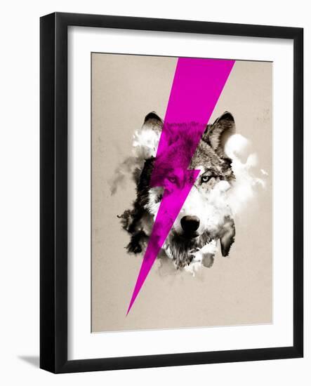 Wolf Rocks-Robert Farkas-Framed Art Print