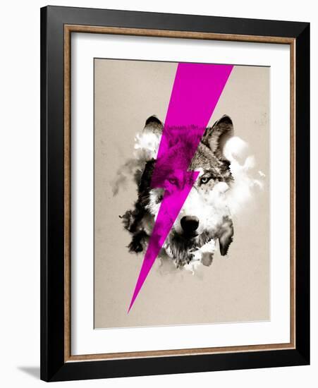 Wolf Rocks-Robert Farkas-Framed Art Print