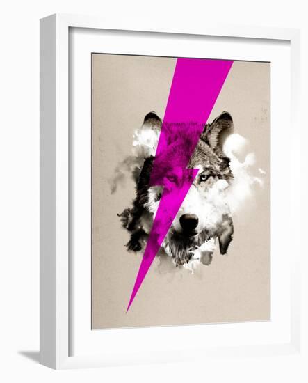 Wolf Rocks-Robert Farkas-Framed Art Print