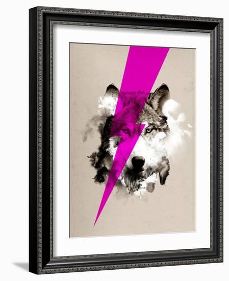 Wolf Rocks-Robert Farkas-Framed Art Print