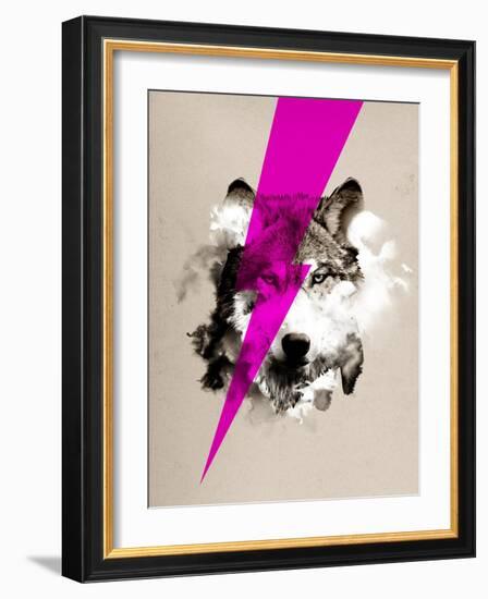 Wolf Rocks-Robert Farkas-Framed Art Print