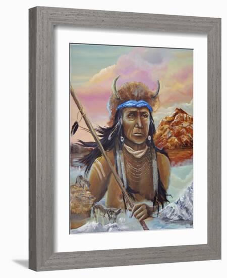 Wolf Song-Sue Clyne-Framed Giclee Print