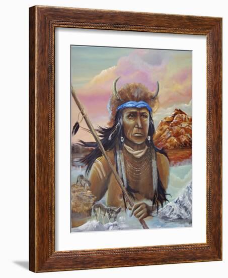 Wolf Song-Sue Clyne-Framed Giclee Print