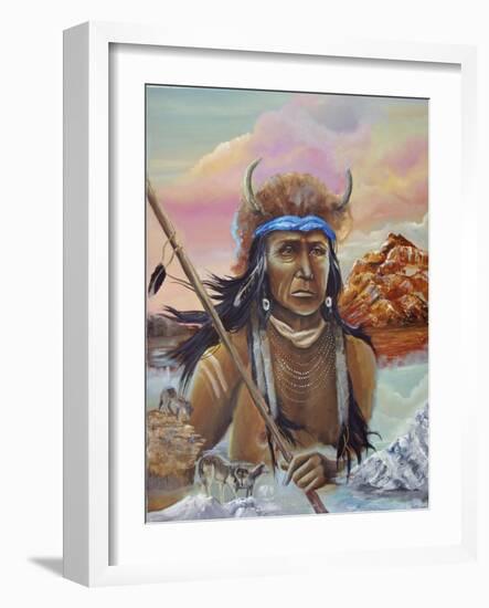 Wolf Song-Sue Clyne-Framed Giclee Print