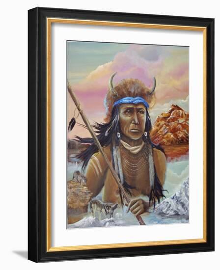 Wolf Song-Sue Clyne-Framed Giclee Print