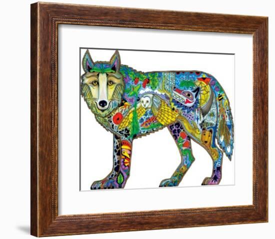 Wolf Standing-Sue Coccia-Framed Giclee Print