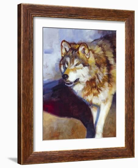 Wolf Study II-Julie Chapman-Framed Art Print