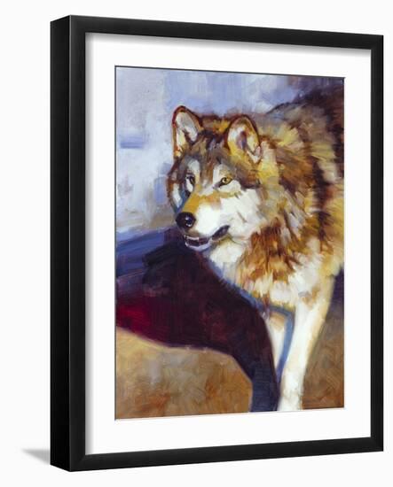 Wolf Study II-Julie Chapman-Framed Art Print