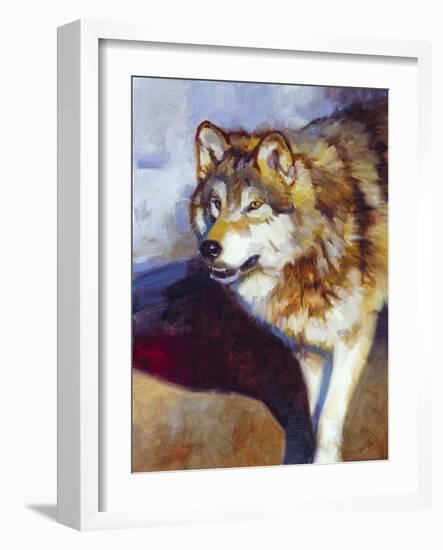 Wolf Study II-Julie Chapman-Framed Art Print