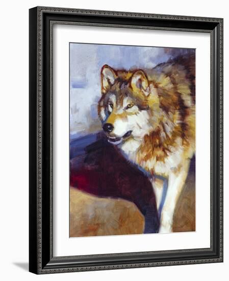 Wolf Study II-Julie Chapman-Framed Art Print