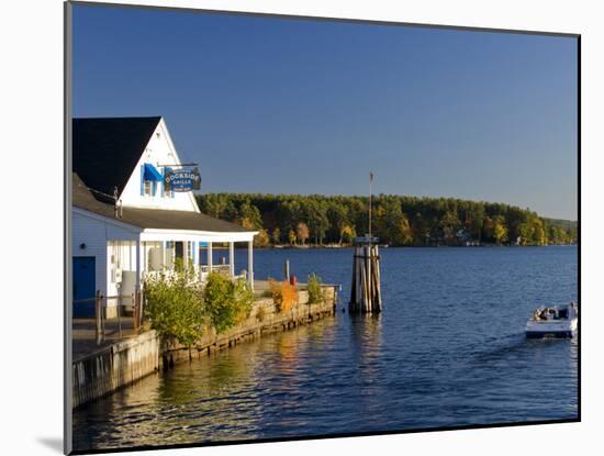 Wolfeboro Dockside Grille on Lake Winnipesauke, Wolfeboro, New Hampshire, USA-Jerry & Marcy Monkman-Mounted Photographic Print