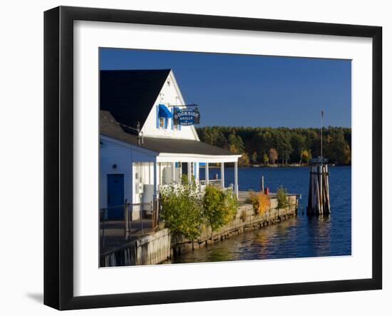 Wolfeboro Dockside Grille on Lake Winnipesauke, Wolfeboro, New Hampshire, USA-Jerry & Marcy Monkman-Framed Photographic Print