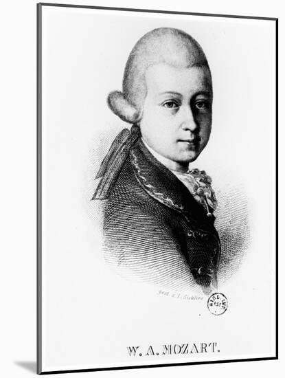 Wolfgang Amadeus Mozart (1756-179) in 1770-null-Mounted Giclee Print