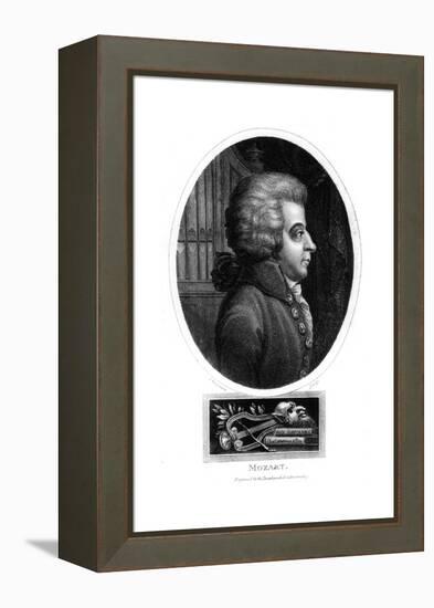 Wolfgang Amadeus Mozart, 18th Century Austrian Composer, 1819-John Chapman-Framed Premier Image Canvas