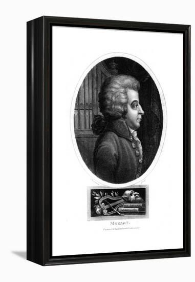 Wolfgang Amadeus Mozart, 18th Century Austrian Composer, 1819-John Chapman-Framed Premier Image Canvas