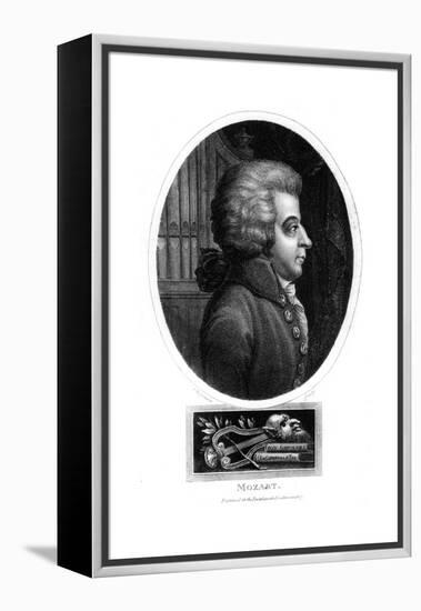 Wolfgang Amadeus Mozart, 18th Century Austrian Composer, 1819-John Chapman-Framed Premier Image Canvas