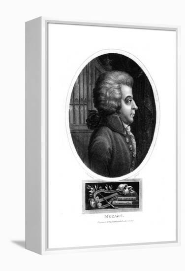 Wolfgang Amadeus Mozart, 18th Century Austrian Composer, 1819-John Chapman-Framed Premier Image Canvas