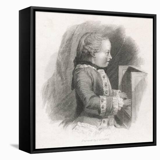 Wolfgang Amadeus Mozart at the Age of Seven-J.m. Mcgahey-Framed Stretched Canvas