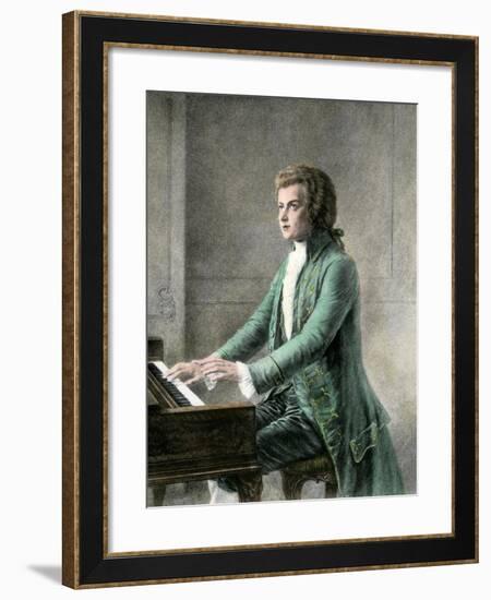 Wolfgang Amadeus Mozart at the Keyboard-null-Framed Giclee Print