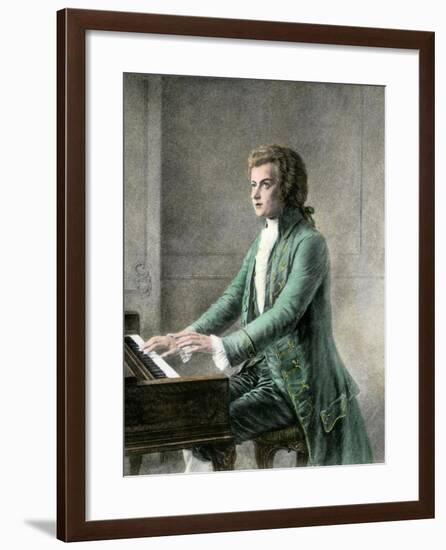 Wolfgang Amadeus Mozart at the Keyboard-null-Framed Giclee Print