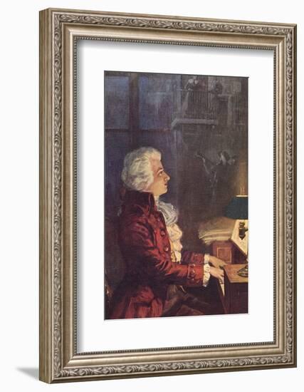 Wolfgang Amadeus Mozart Austrian Composer-L. Balestrieri-Framed Photographic Print