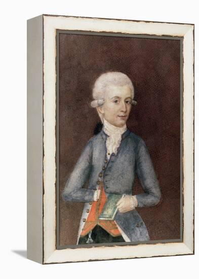 Wolfgang Amadeus Mozart, circa 1780 (Miniature) (Gouache, Tempera, Parchment)-Johann Nepomuk della Croce-Framed Premier Image Canvas