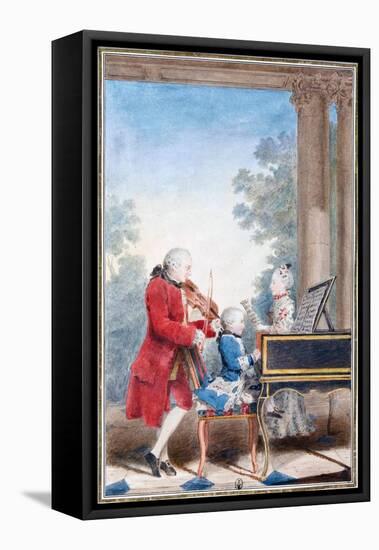 Wolfgang Amadeus Mozart in Paris as a Child-null-Framed Premier Image Canvas