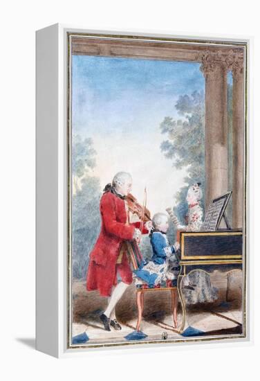 Wolfgang Amadeus Mozart in Paris as a Child-null-Framed Premier Image Canvas