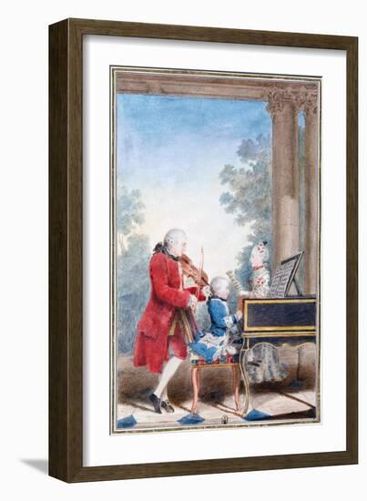 Wolfgang Amadeus Mozart in Paris as a Child-null-Framed Giclee Print