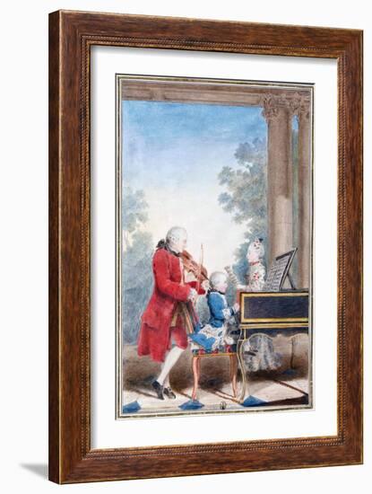 Wolfgang Amadeus Mozart in Paris as a Child-null-Framed Giclee Print