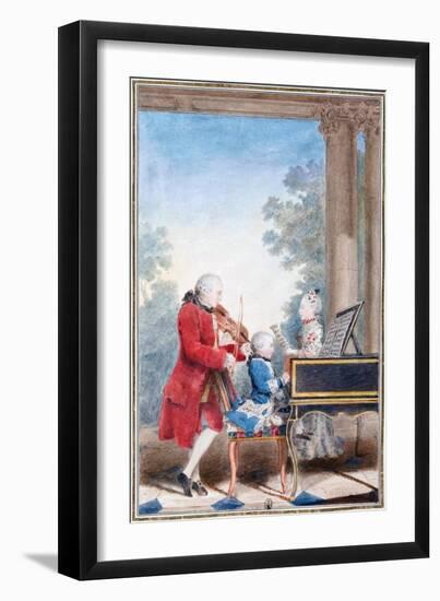 Wolfgang Amadeus Mozart in Paris as a Child-null-Framed Giclee Print