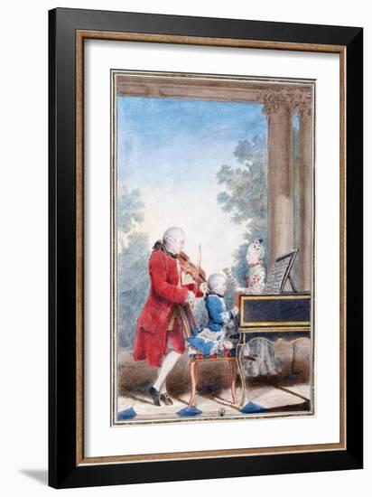 Wolfgang Amadeus Mozart in Paris as a Child-null-Framed Giclee Print