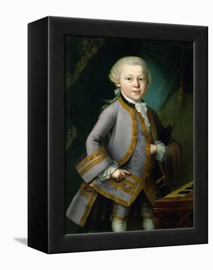 Wolfgang Amadeus Mozart in Royal Suite, 1763-Peter Anton Lorenzoni-Framed Premier Image Canvas