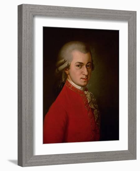 Wolfgang Amadeus Mozart, Posthumes Portrait, 1819-Barbara Krafft-Framed Giclee Print