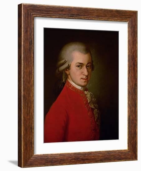 Wolfgang Amadeus Mozart, Posthumes Portrait, 1819-Barbara Krafft-Framed Giclee Print