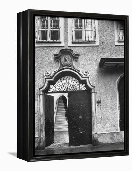 Wolfgang Amadeus Mozart's Birthplace in Salzburg-Gjon Mili-Framed Premier Image Canvas