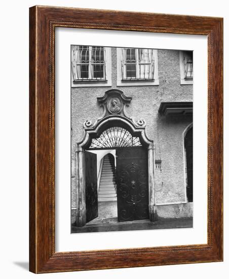 Wolfgang Amadeus Mozart's Birthplace in Salzburg-Gjon Mili-Framed Photographic Print