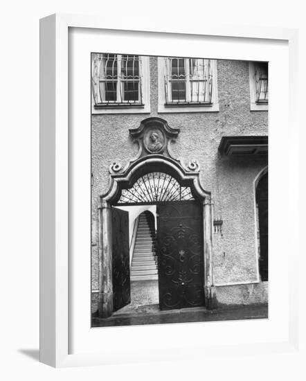 Wolfgang Amadeus Mozart's Birthplace in Salzburg-Gjon Mili-Framed Photographic Print