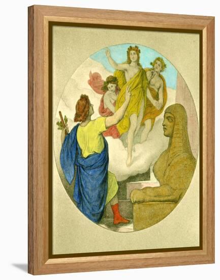 Wolfgang Amadeus Mozart 's-Moritz Ludwig von Schwind-Framed Premier Image Canvas