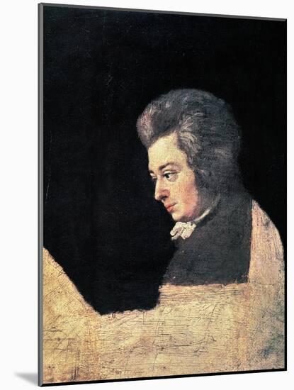 Wolfgang Amadeus Mozart-Joseph Lange-Mounted Giclee Print